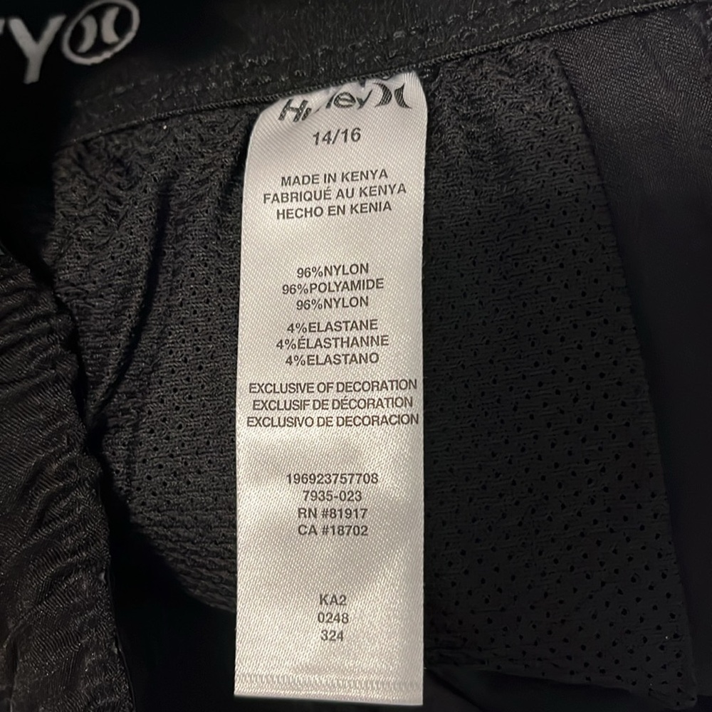 NWT‎ Hurley Youth Performance Jogger Black Size 14/16 - Picture 7 of 9